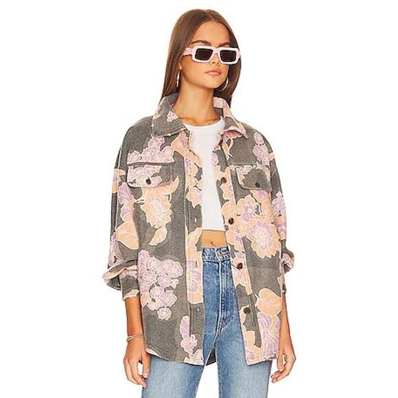 Free People Printed Ruby Jacket Sz L - Picture 3 of 11